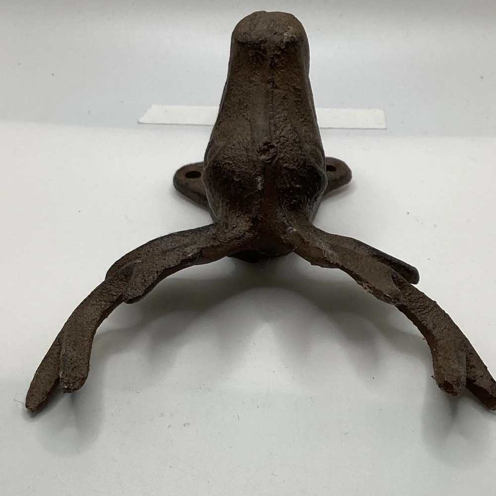 Rustic Brown Deer Head Wall Hook